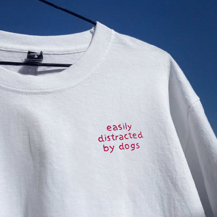 Easily distracted by dogs